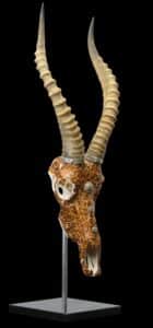Blesbuck Fullskull Mosaic on Metal Stand 20171130 0085