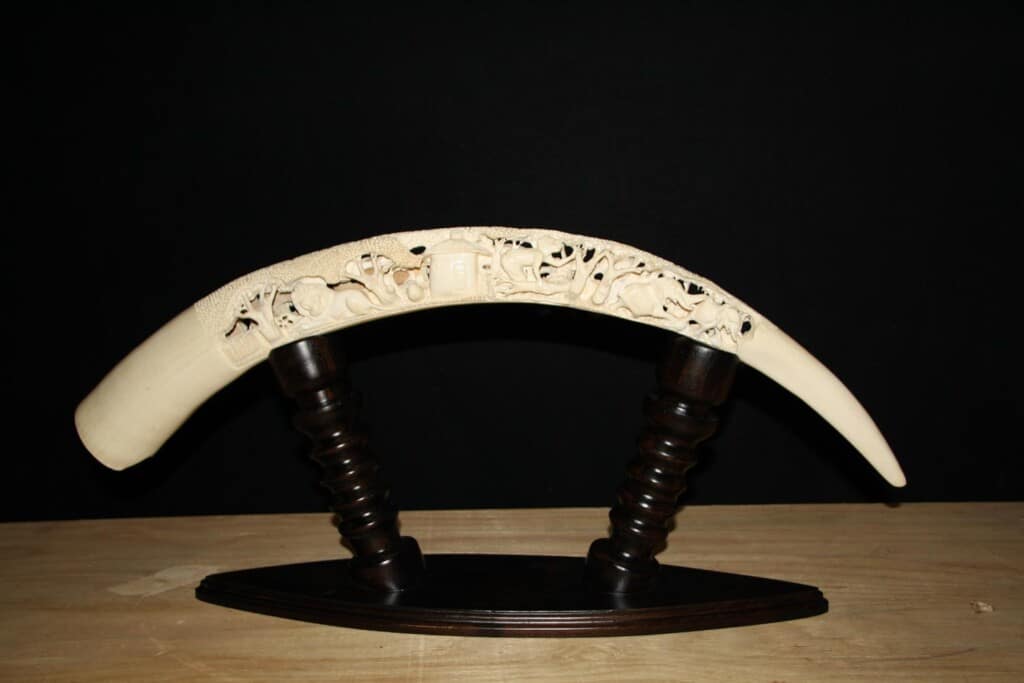 Elephant Tusk Carving Custom Display Stand 20160203 0307