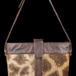 Giraffe Skin and Leather Hand Bag 20230627 51893