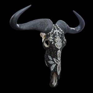 Wildebeest Blue Full Skull Mosaic - FF 353