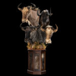 Black, Blue, Golden & King's Wildebeest Pedestalmount Combination with Wildebeest Skin Inlay 20250306 72954